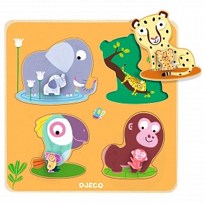 Рамка-вкладыш Мамы джунглей (Djeco, 01054k)